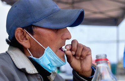 A patient is taking oral tuberculosis treatment.
