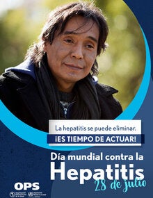 Afiche para impresión sobre el día mundial contra la hepatitis 2024