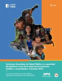 Personas de comunidades dentro del mapa de Colombia