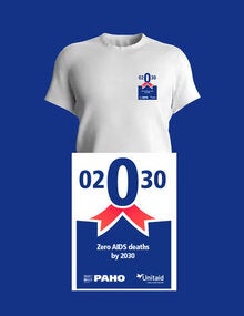 Pocket T-shirt print - Zero deaths from AIDS by 2030